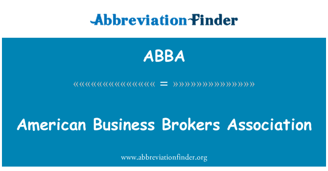 ABBA: Asociaţia de brokeri de afaceri american