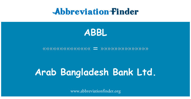ABBL: Arabi Bangladesh Bank Ltd.