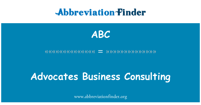 ABC: Préconise le Conseil aux entreprises