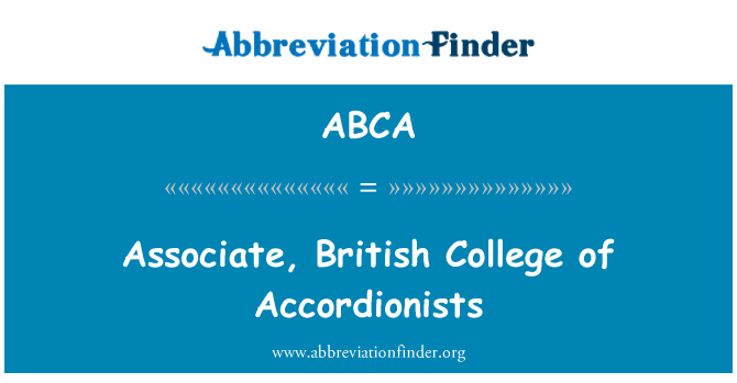 ABCA: Associate, British College of Accordionists