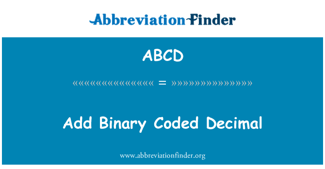 ABCD: ثنائی کوداد اعشاری کا ا ضافہ کریں