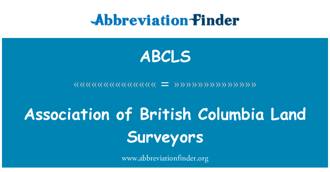 ABCLS: Združenie British Columbia zememeračov