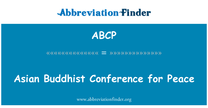 ABCP: Азия будистки конференция за мир