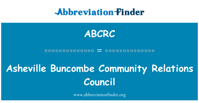 ABCRC: Asheville Buncombe comunitate relaţiile Consiliului