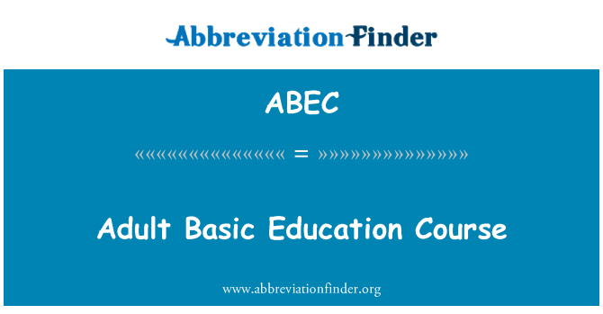 ABEC: Klas edikasyon granmoun de baz