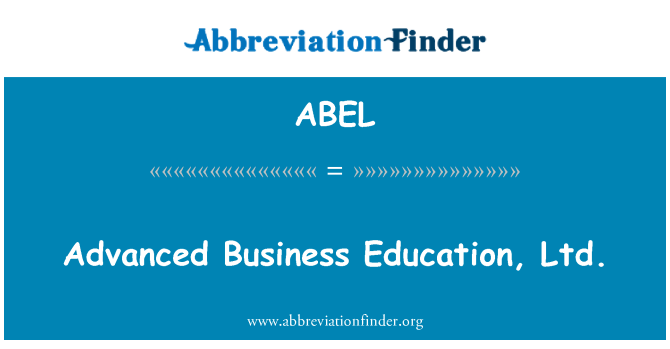 ABEL: Avvanzati negozju Edukazzjoni, Ltd.