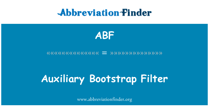 ABF: Pomocné bootstrapu filtr