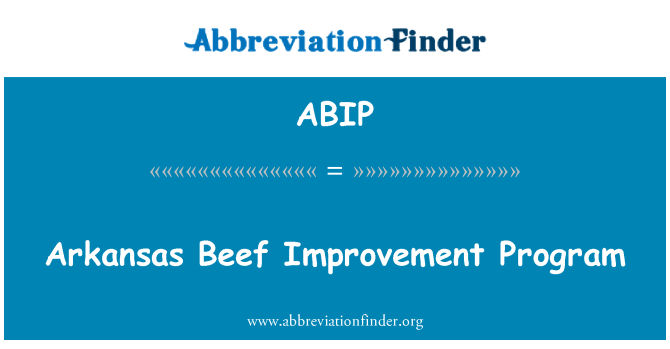 ABIP: Arkansas Beef Improvement Program