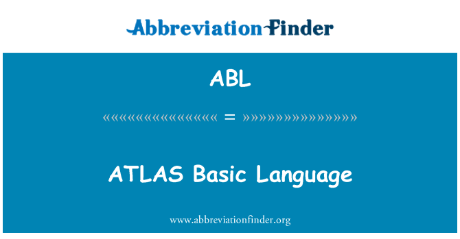 ABL: Linguaggio Basic ATLAS