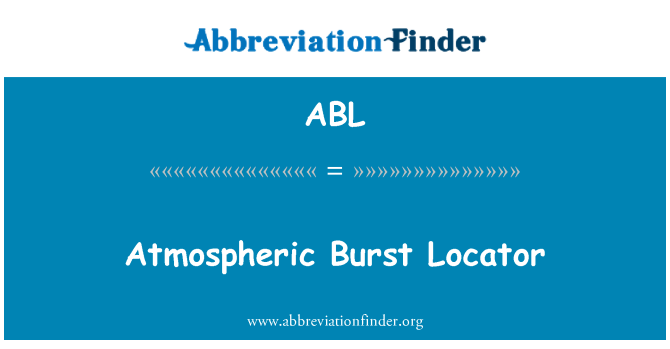 ABL: Atmosférické Burst Lokátor