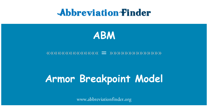 ABM: Brnění zarážka Model