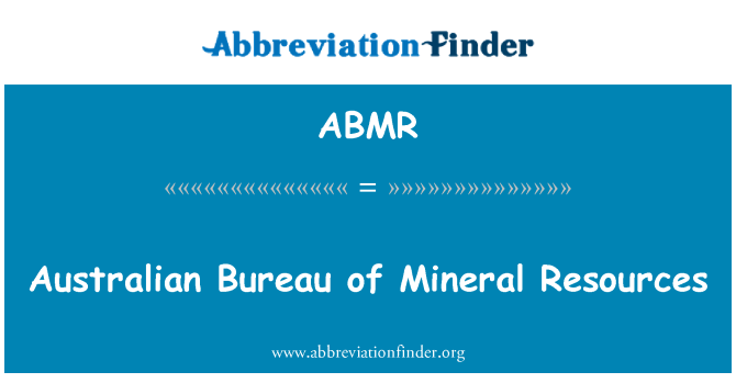 ABMR: Australian Bureau surowców mineralnych