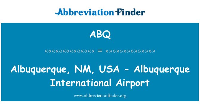 ABQ: Albuquerque, NM, UDA-maes awyr rhyngwladol Albuquerque