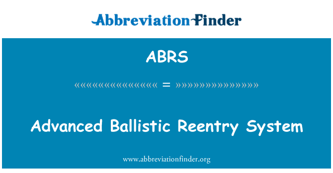 ABRS: Geavanceerde ballistische Reentry systeem