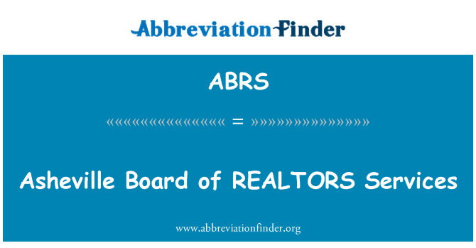 ABRS: Asheville Conseil de sèvis REALTORS