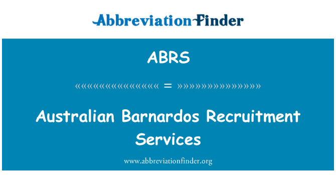 ABRS: オーストラリア Barnardos 募集サービス