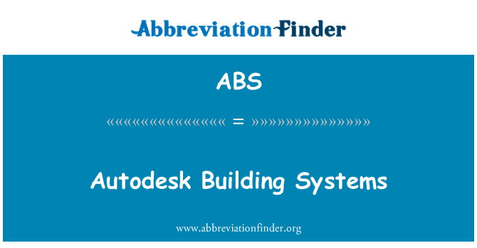 ABS: 歐特克公司建築系統