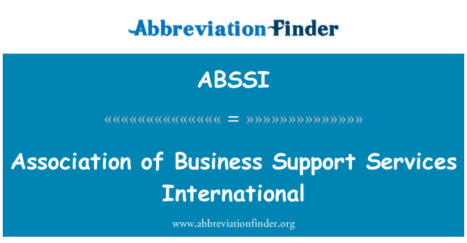 ABSSI: Asociace Business Support Services International