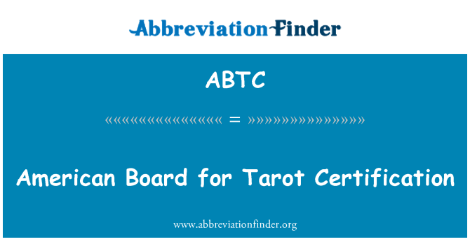 ABTC: المجلس الأمريكي للشهادات التارو