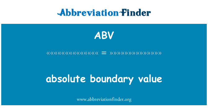 ABV: valè absoli aux