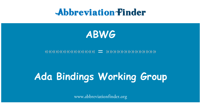 ABWG: Ada обвързвания работна група