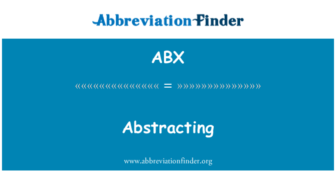 ABX: Abstrakce