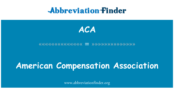 ACA: Американски обезщетение асоциация