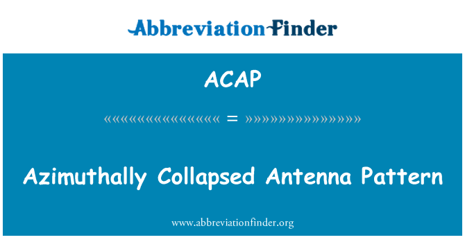 ACAP: Azimuthally reduzierten Antennendiagramm