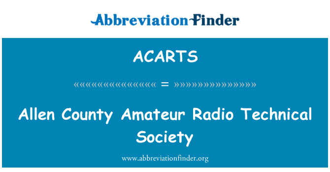 ACARTS: Allen County Amateur Radio Technical Society