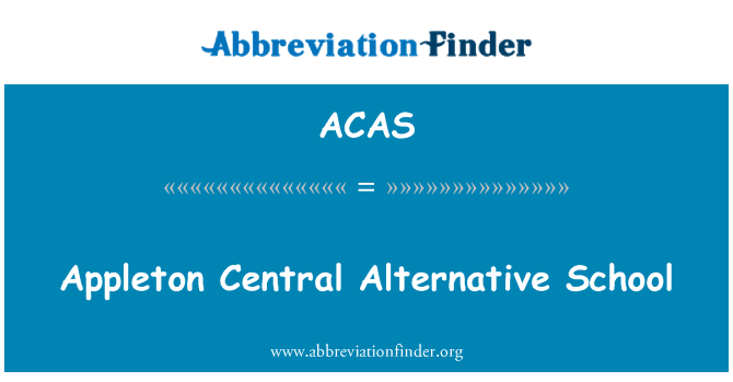 ACAS: Апълтън Централна алтернативни училище