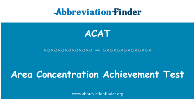 ACAT: ทดสอบตั้งสมาธิสำเร็จ