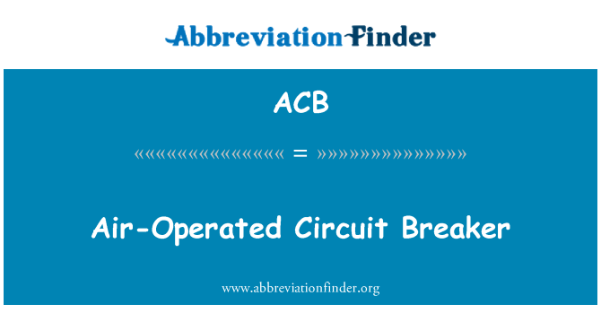 ACB: Pneumatické jistič
