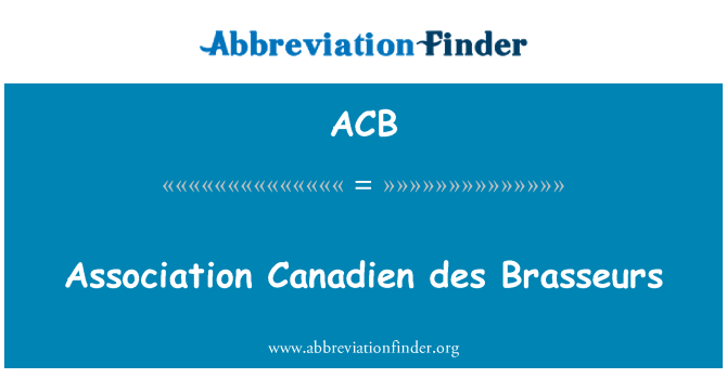 ACB: Verein Canadien des Brasseurs