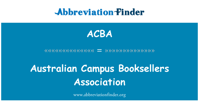 ACBA: Australský Campus knihkupců asociace
