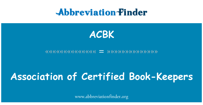 ACBK: Association of Certified Book-Keepers