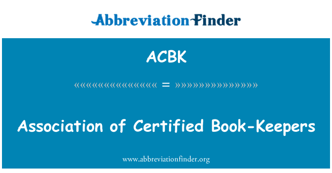 ACBK: Association of Certified Book-Keepers