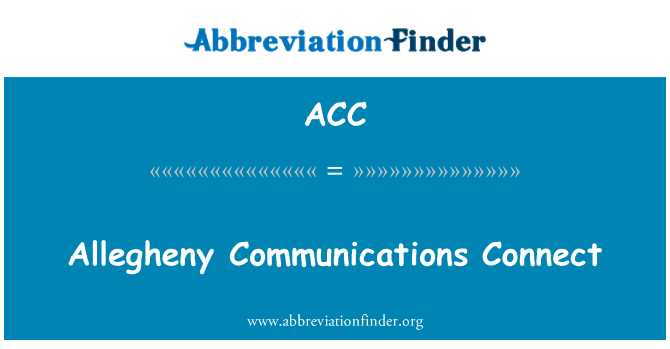 ACC: Allegheny komunikační připojení