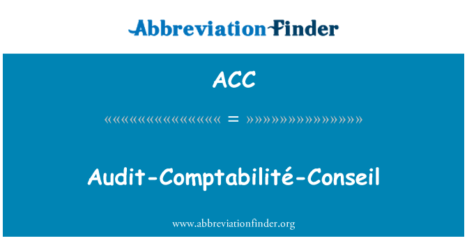 ACC: Audit-Comptabilité-Conseil