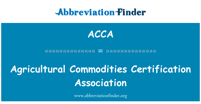 ACCA: Landbruksvarer sertifisering Association
