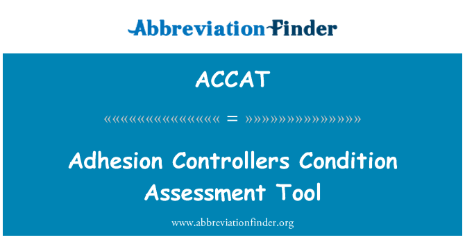 ACCAT: 接着コント ローラー状態アセスメント ツール