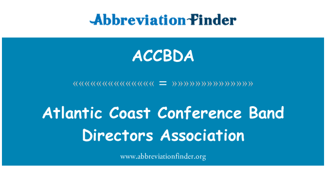 ACCBDA: Atlantic Coast Conference Band direktur Asosiasi