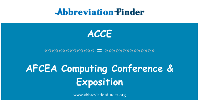 ACCE: AFCEA 컴퓨팅 컨퍼런스 & 박람회