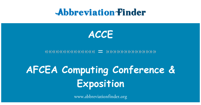 ACCE: AFCEA Computing konferens & Exposition