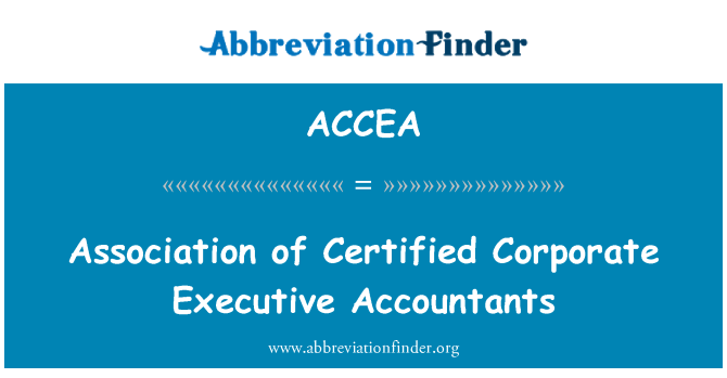 ACCEA: Asosiasi bersertifikat akuntan eksekutif perusahaan