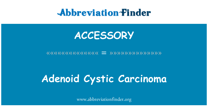 ACCESSORY: Migdałka gardłowego Cystic Carcinoma