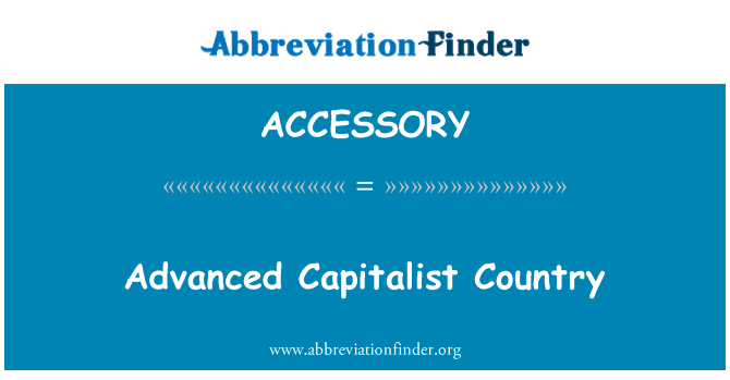 ACCESSORY: Peyi kapitalis avanse