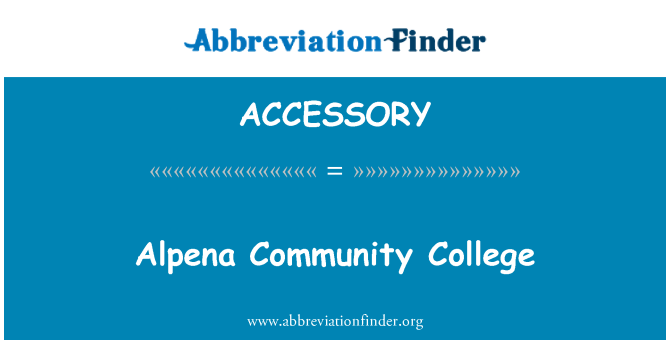 ACCESSORY: Alpena Community College