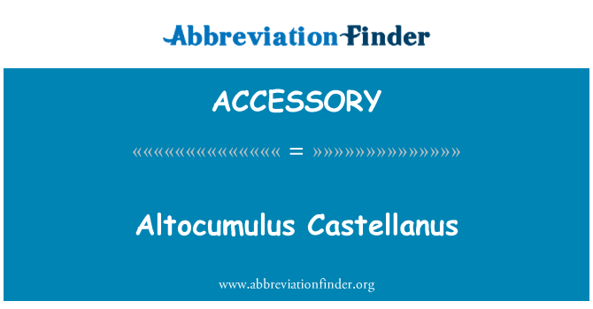 ACCESSORY: Altocumulus Castellanus