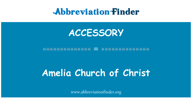 ACCESSORY: Amelia Biserica a lui Hristos