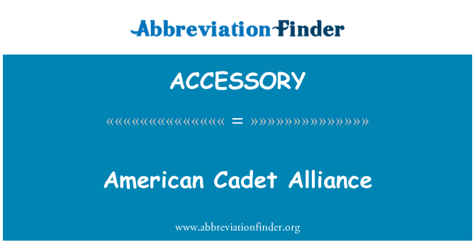 ACCESSORY: Alleanza americana Cadet